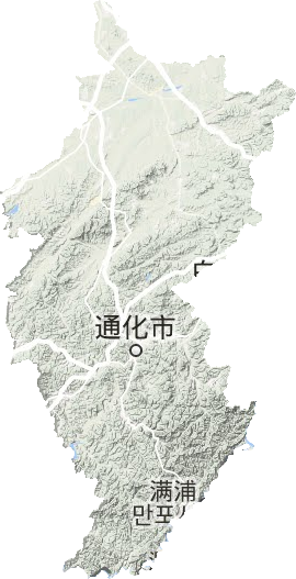 通化市地形地图