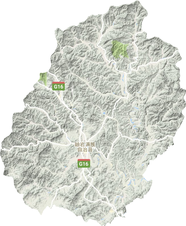 岫岩县地形地图
