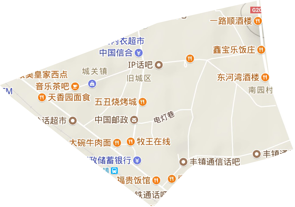 旧城区街道地形地图