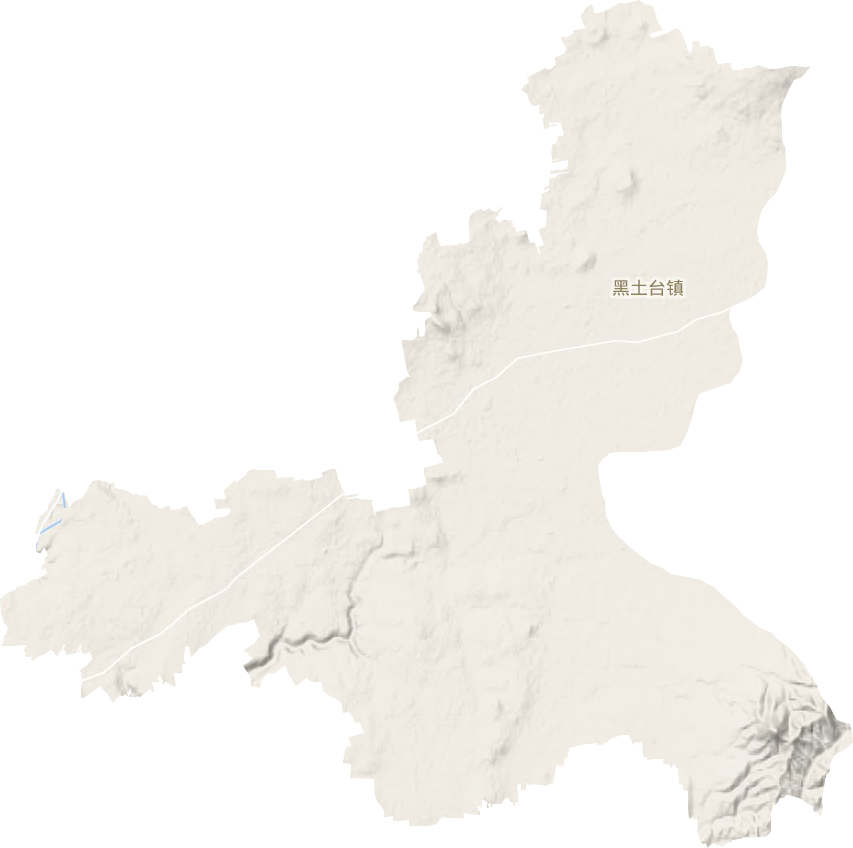黑土台镇地形地图