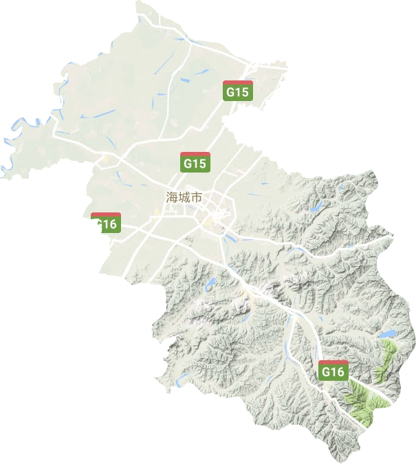 海城市地形地图
