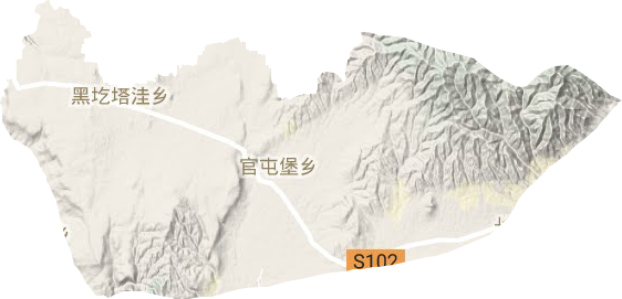 官屯堡乡地形地图