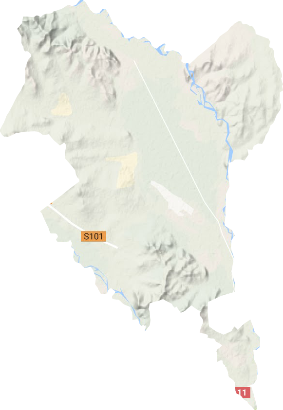 义勒力特镇地形地图