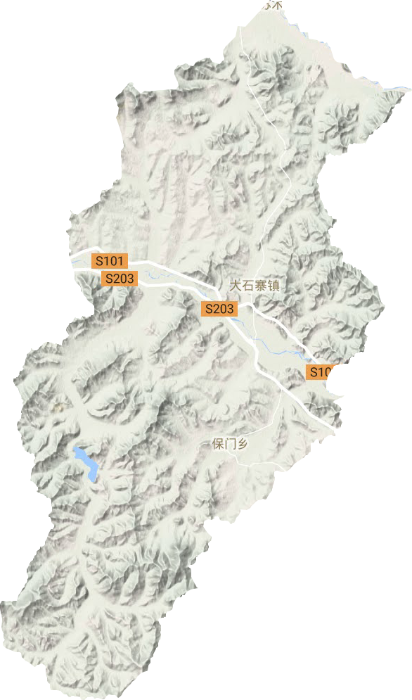 大石寨镇地形地图