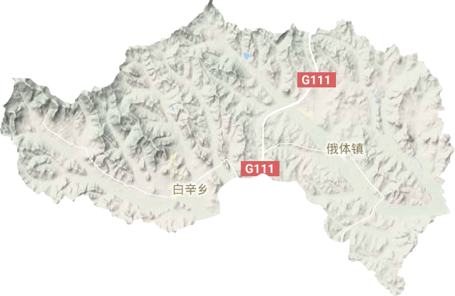 俄体镇地形地图