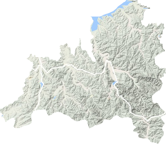 抚顺县地形地图
