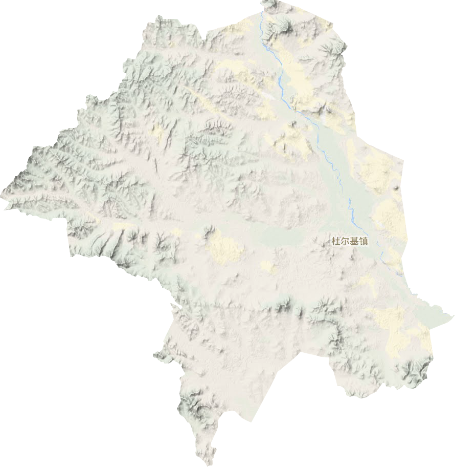 杜尔基镇地形地图