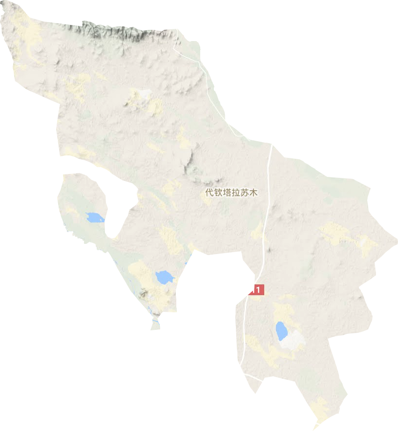 代钦塔拉苏木地形地图