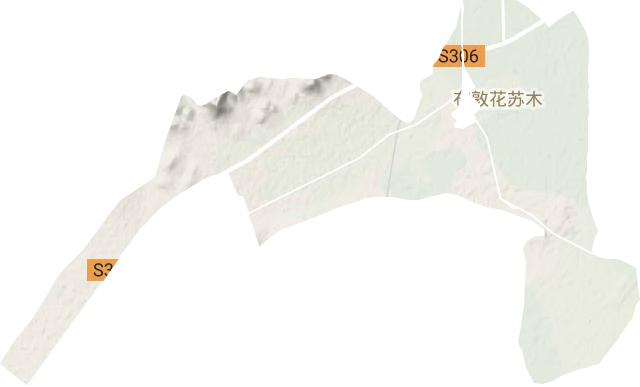 布敦化牧场地形地图