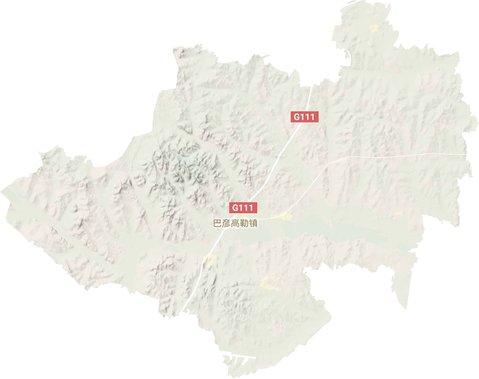 巴彦高勒镇地形地图