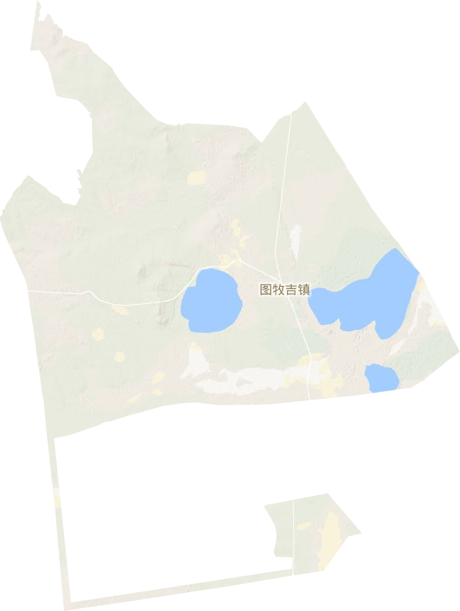 图牧吉镇地形地图