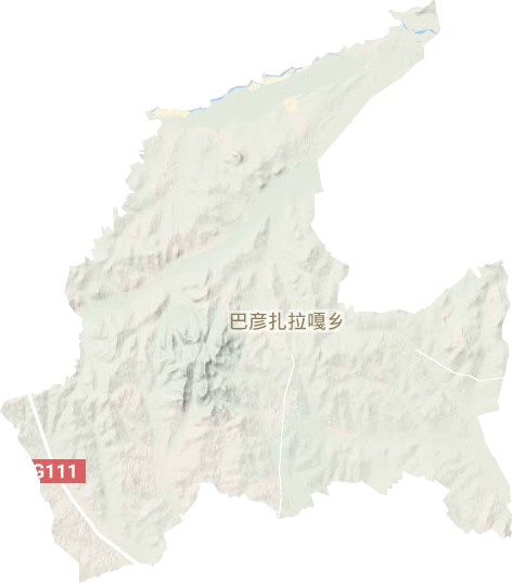 巴彦扎拉嘎乡地形地图