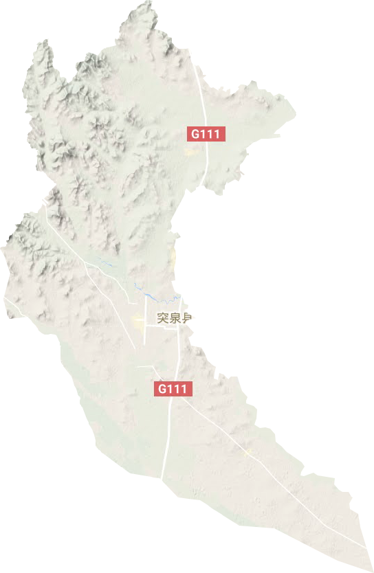 突泉镇地形地图