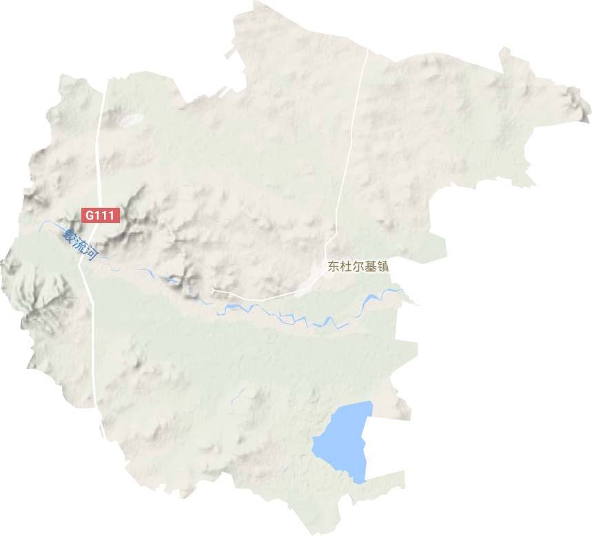 东杜尔基镇地形地图