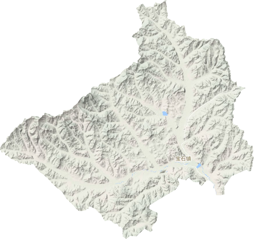 宝石镇地形地图