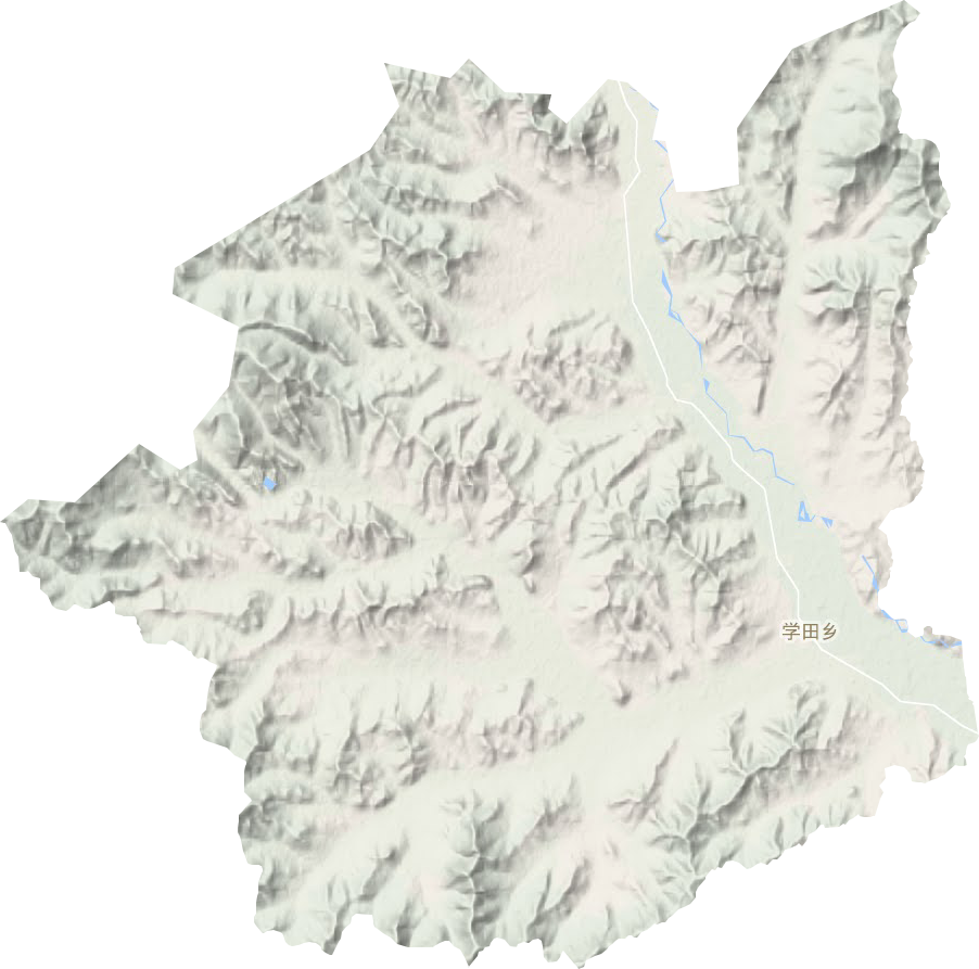 学田乡地形地图