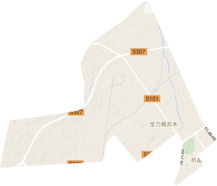 宝力根街道地形地图