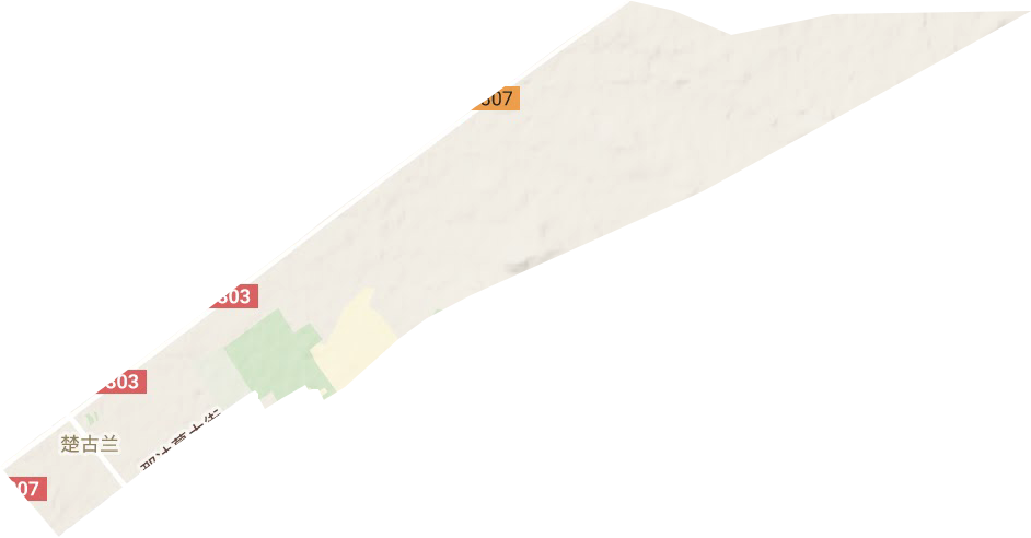 楚古兰街道地形地图