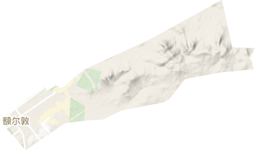 额尔敦街道地形地图