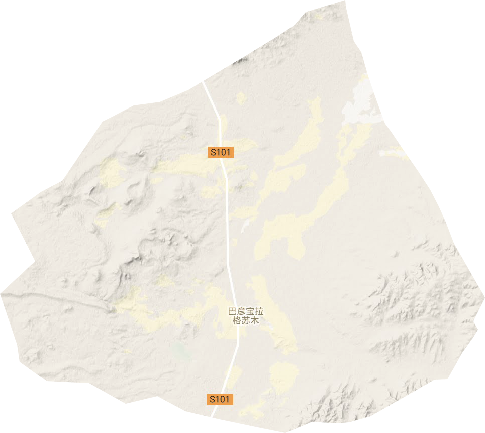 巴彦宝拉格苏木地形地图