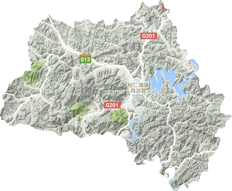 桓仁县地形地图