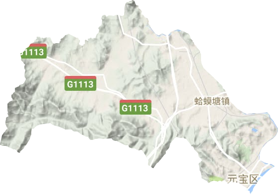 元宝区地形地图
