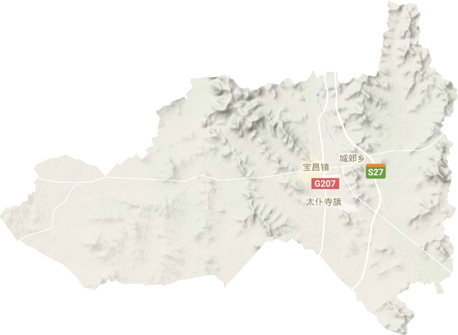 宝昌镇地形地图