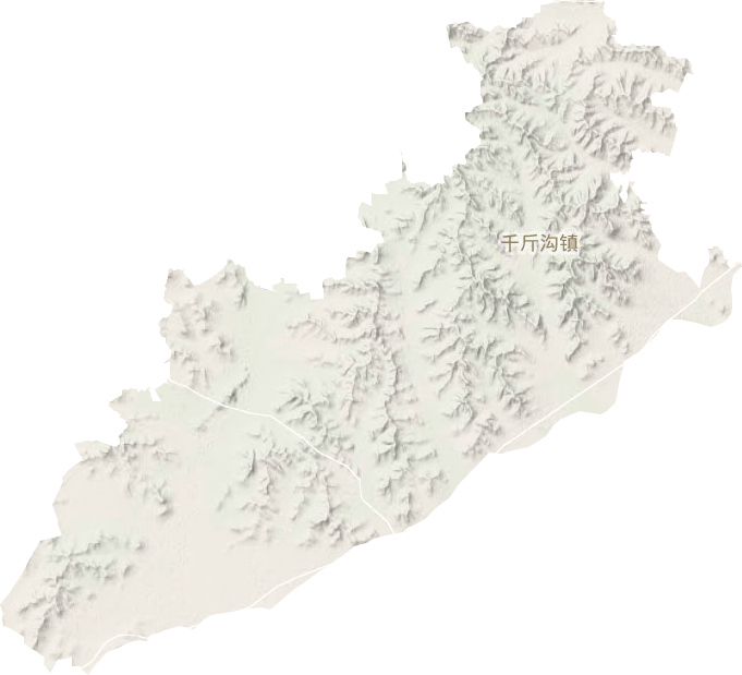 千斤沟镇地形地图