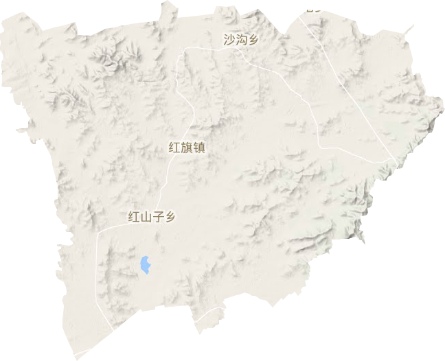 红旗镇地形地图