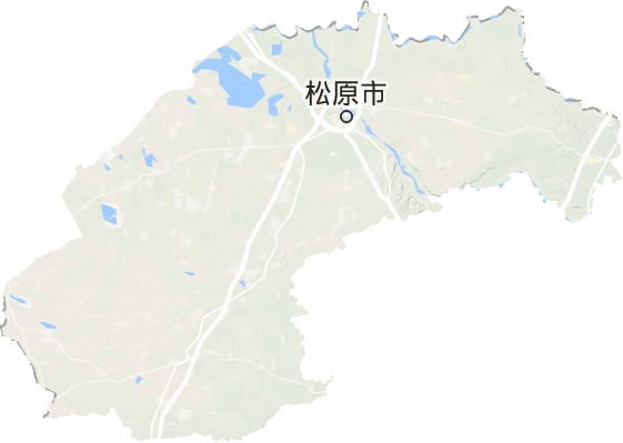 松原市地形地图