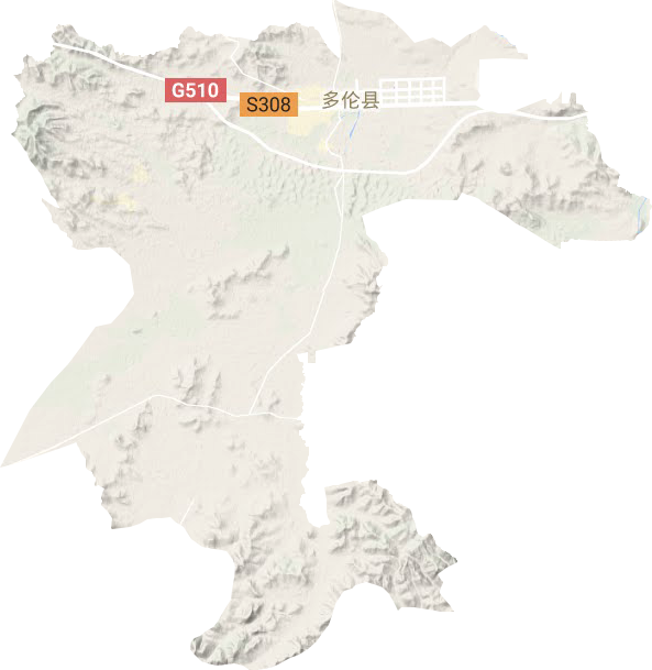 多伦诺尔镇地形地图