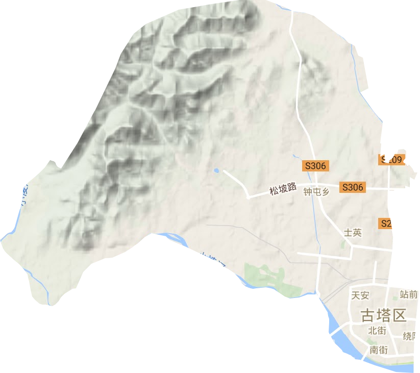 古塔区地形地图