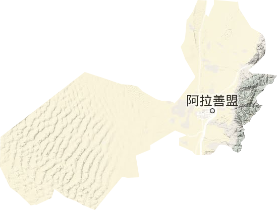 巴彦浩特镇地形地图