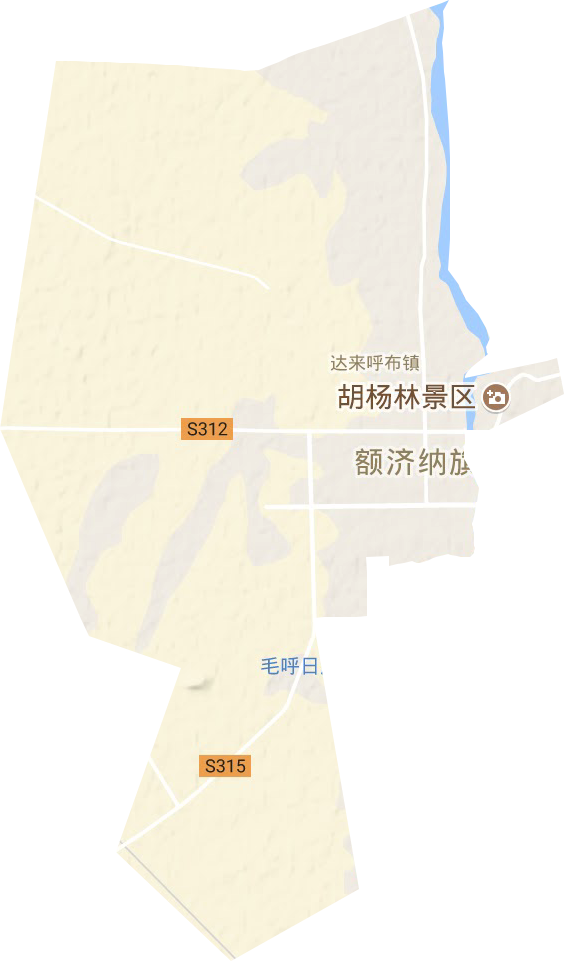 达来呼布镇地形地图