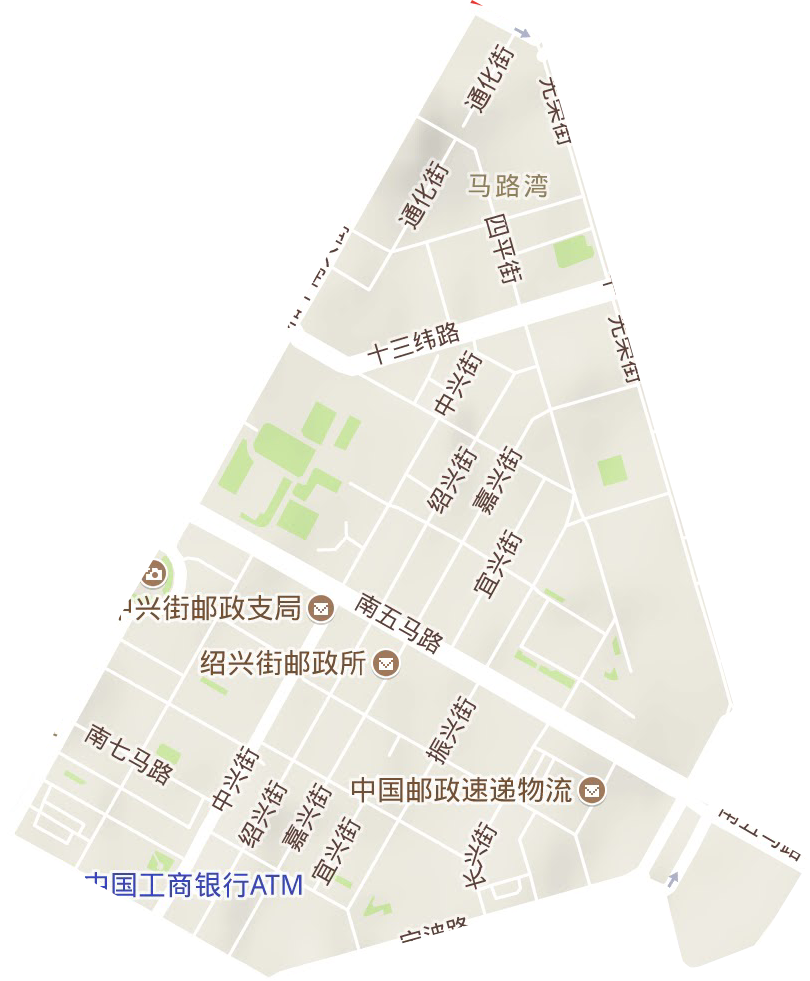 马路湾街道地形地图