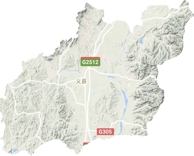 义县地形地图