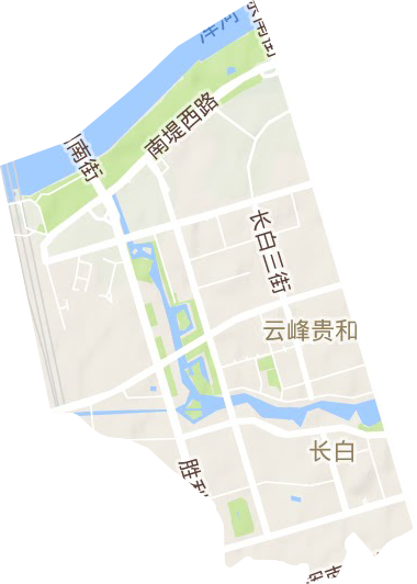 长白街道地形地图