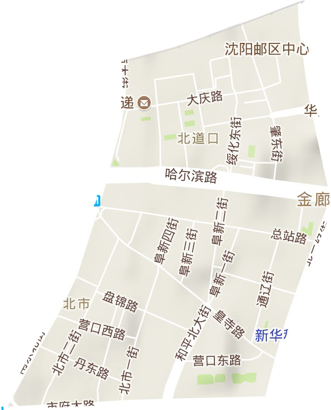 北市场街道地形地图
