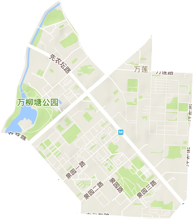 万莲街道地形地图