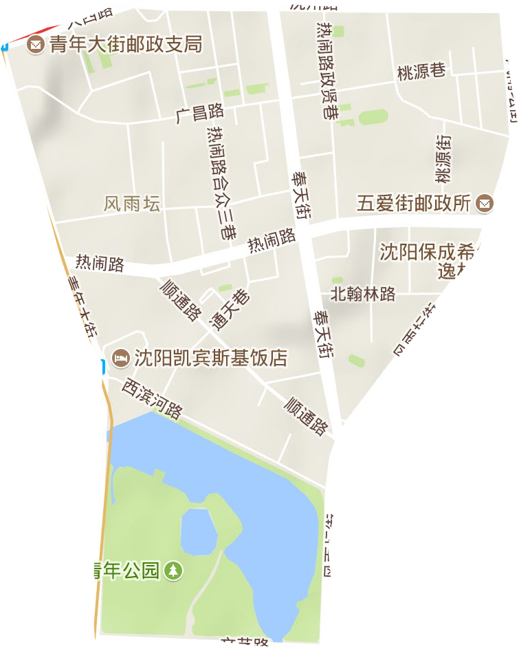 风雨坛街道地形地图