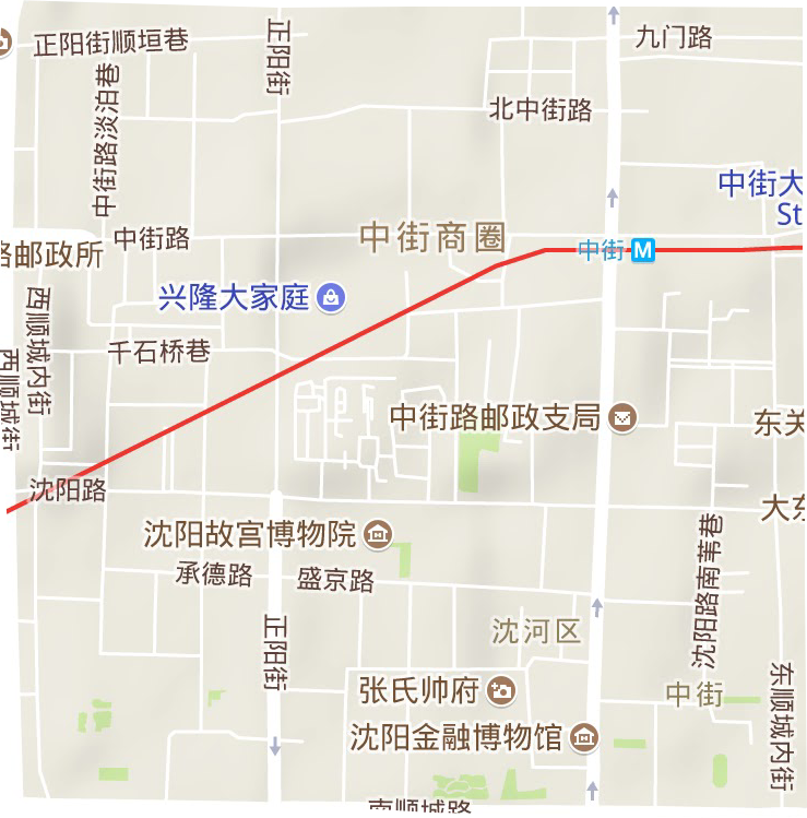 皇城街道地形地图