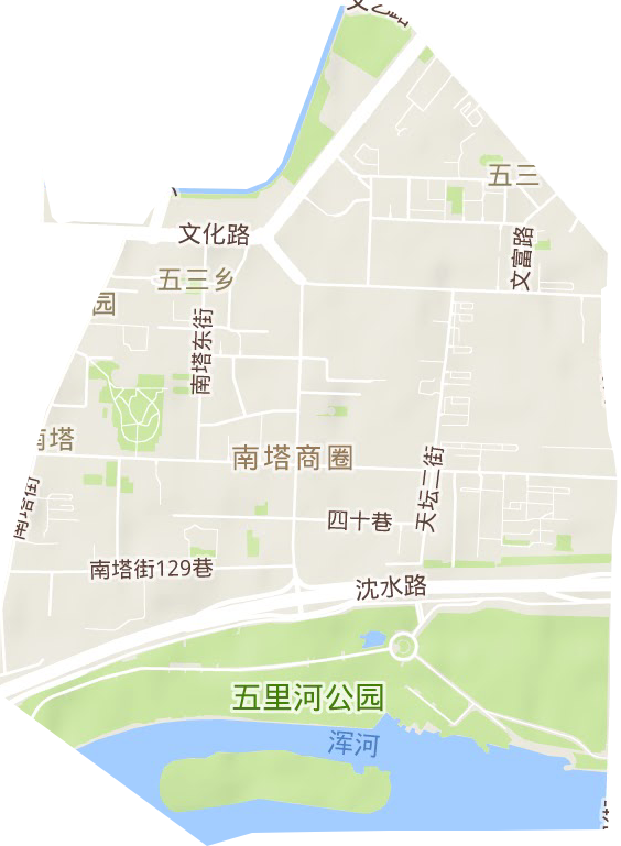 南塔街道地形地图