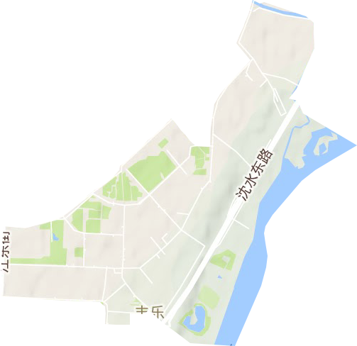 泉园街道地形地图