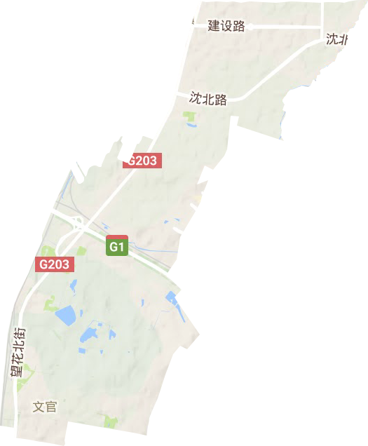 文官街道地形地图