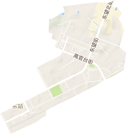 东站街道地形地图