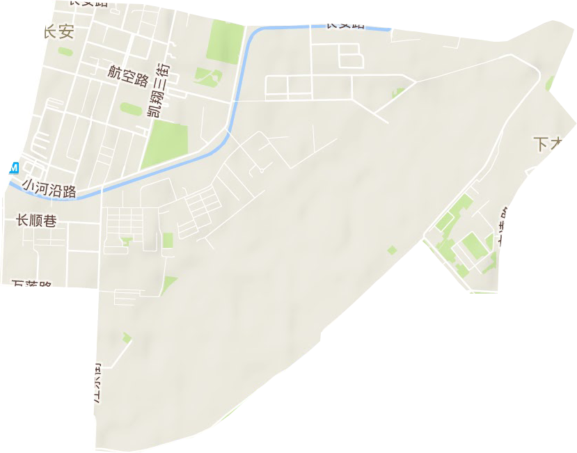 长安街道地形地图
