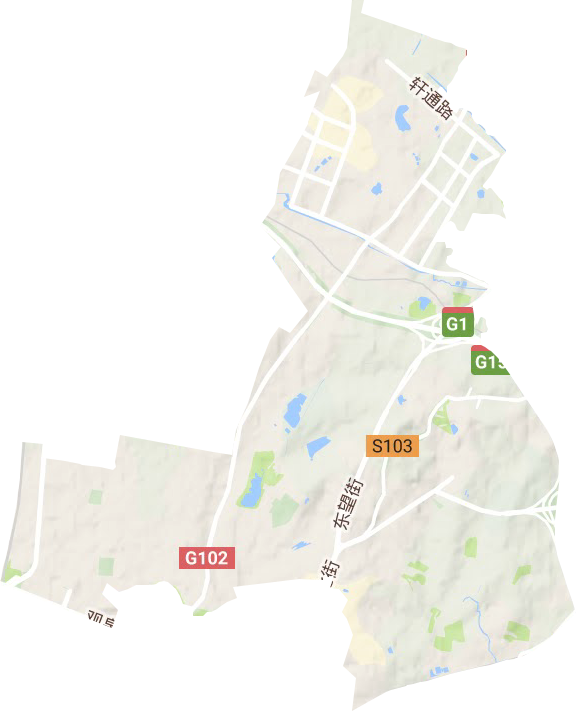 前进街道地形地图