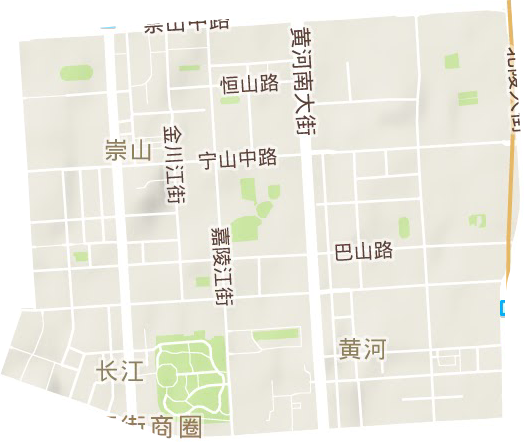 黄河街道地形地图