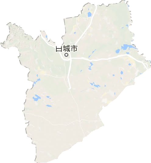 白城市地形地图