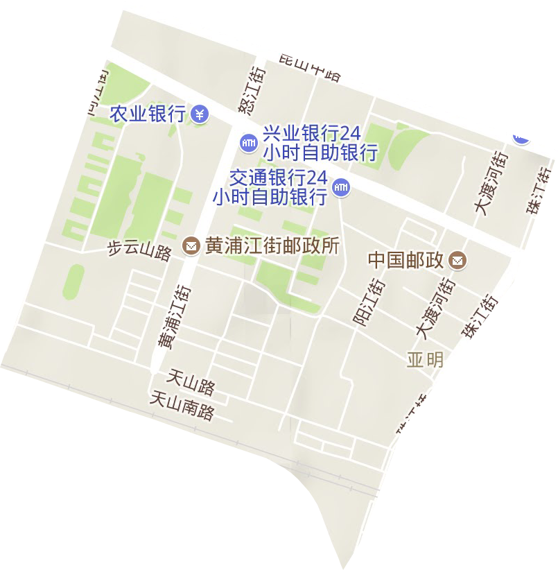 华山街道地形地图